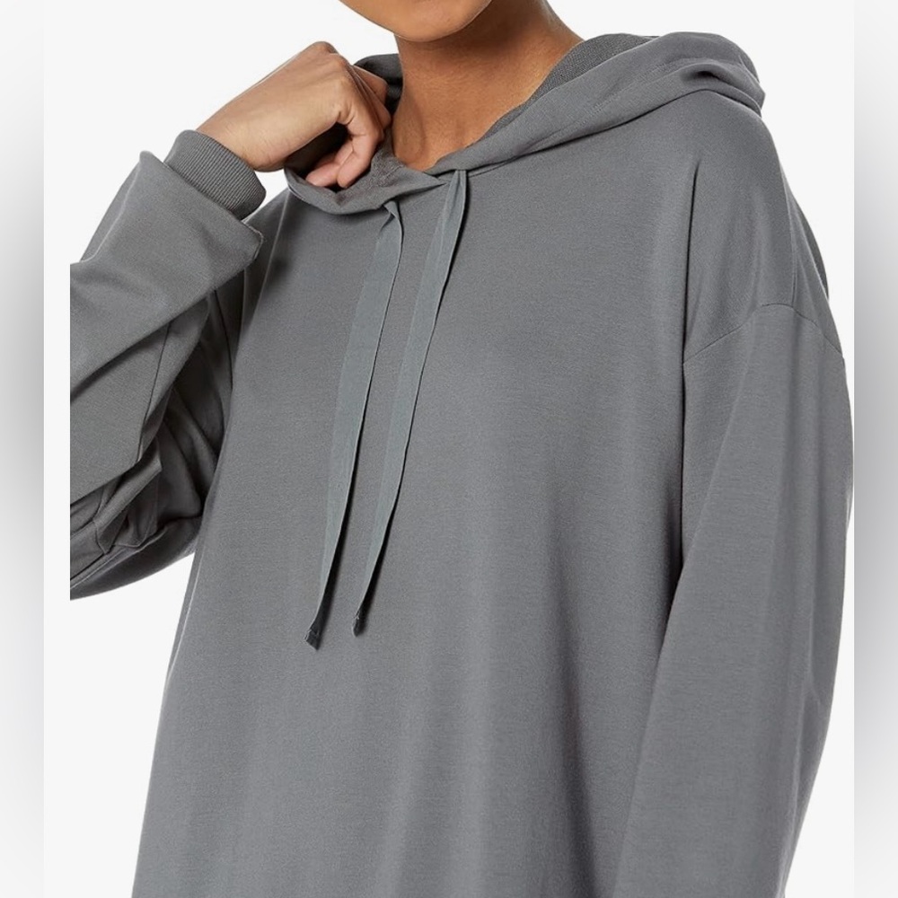 Long-Sleeve Hooded Mini Sweatshirt Dress
